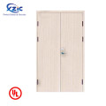 Exit Double Open,Hinged Door with Glass Panel UL listed Wooden Fire Rated Door